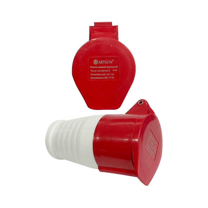 Розетка силовая переносная ARTSUN SP-3F-16А-IP44-5P