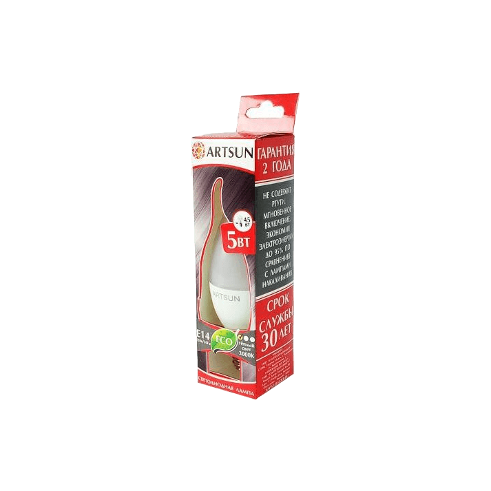 Лампа светодиодная ARTSUN LED BXS35 8W E14 3000K