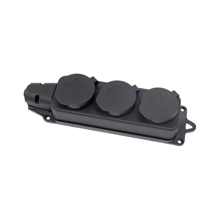 Колодка каучук с заземлением с крышкой ARTSUN K3E-B-IP44