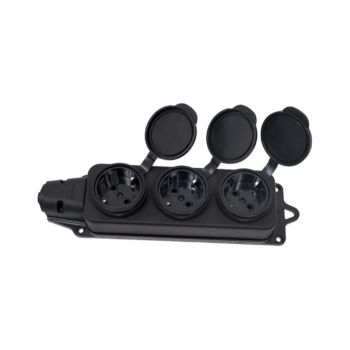 Колодка каучук с заземлением с крышкой ARTSUN K3E-B-IP44