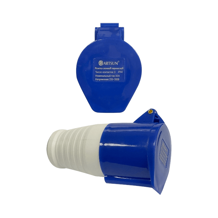 Розетка силовая переносная ARTSUN SP-1F-32А-IP44-3P