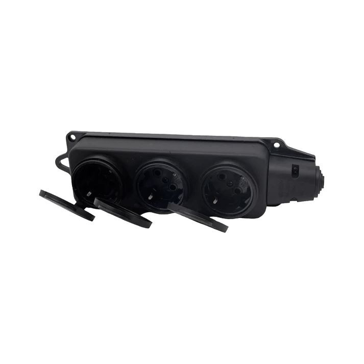 Колодка каучук с заземлением с крышкой ARTSUN K3E-B-IP44
