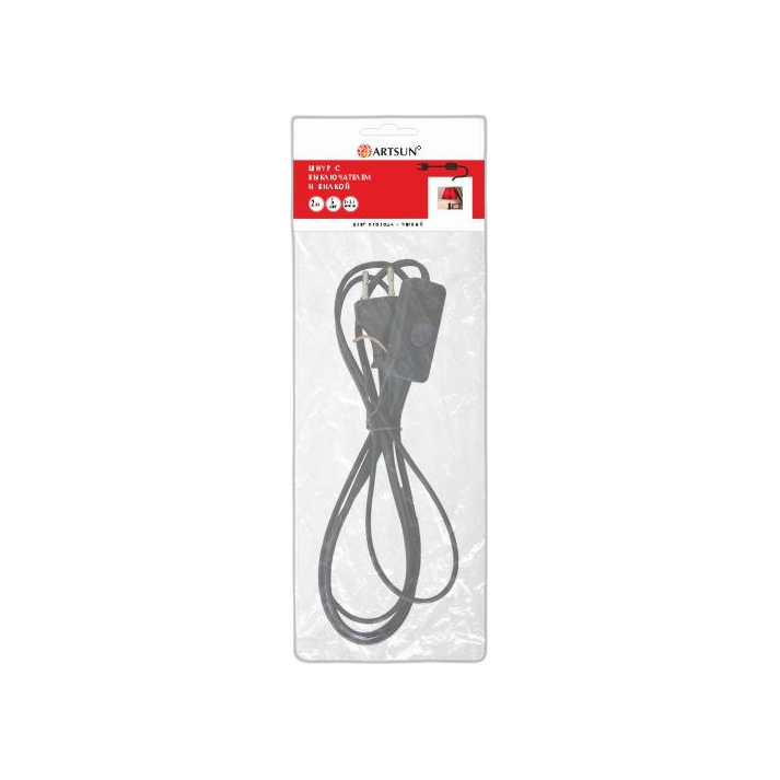 Шнур для бра ARTSUN BR6S-B 2M ШВВП 2 х 0,5 мм2