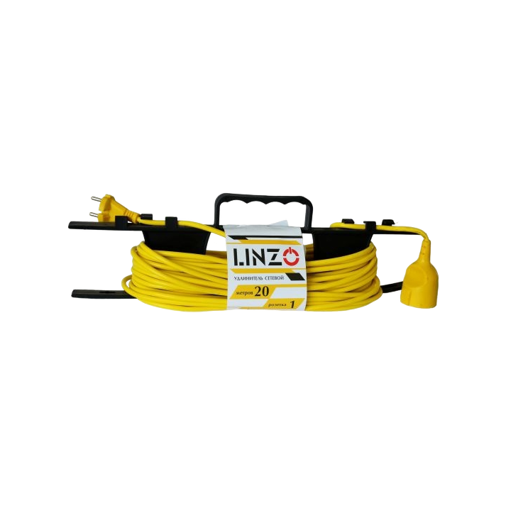 Удлинитель сетевой LINZO 10-1-20M ПВС 2Х0,75 ММ2 MAX 2500W